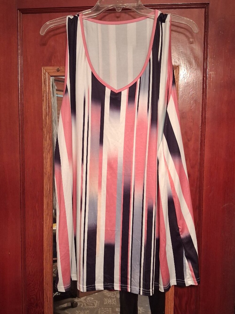 Vibrant Vertical Gradient Stripe Pattern Top